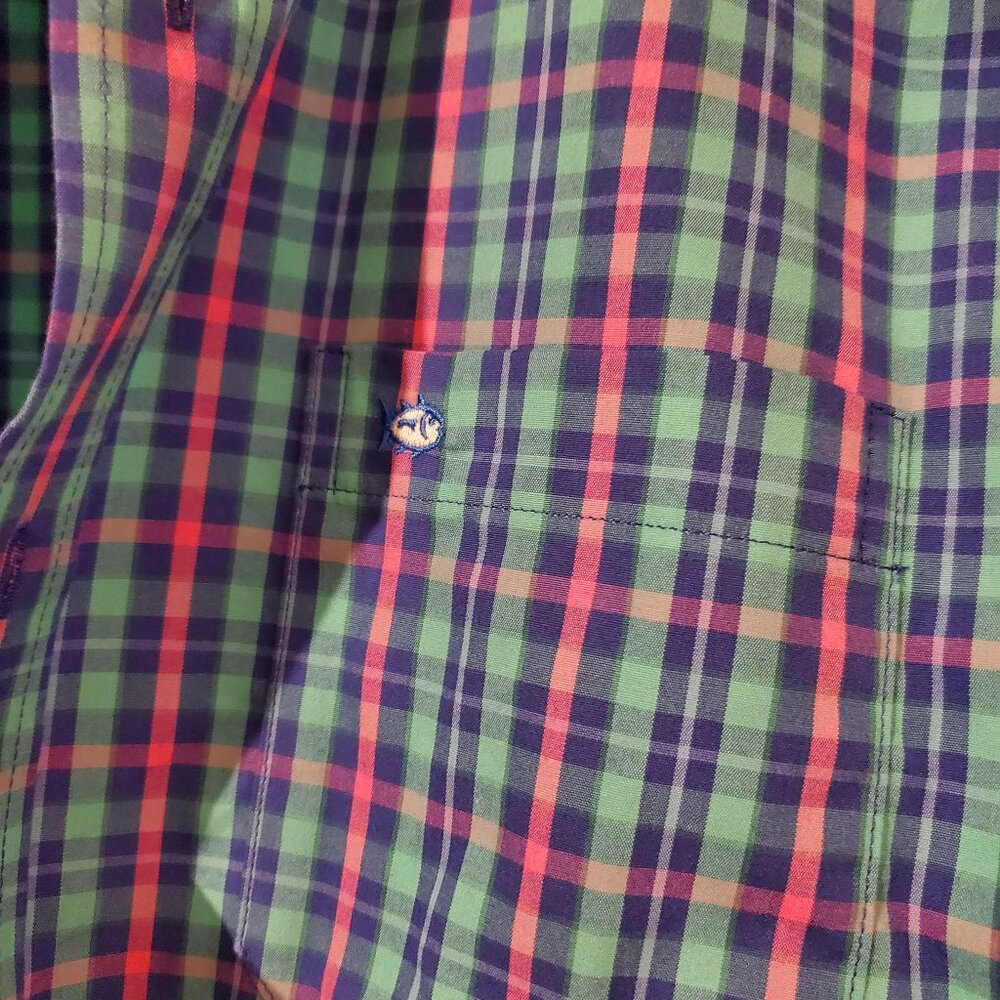 Southern Tide Check Pattern Button Down Shirt Sz.… - image 3